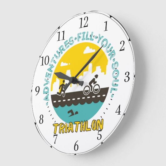 冒険があなたの魂を満たすアクリルの壁時計 ラージ壁時計 (傾斜)