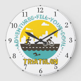 冒険があなたの魂を満たすアクリルの壁時計 ラージ壁時計