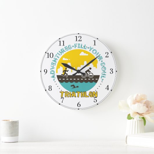 冒険があなたの魂を満たすアクリルの壁時計 ラージ壁時計 (ホーム)