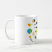 「冒険がいっぱい」パーソナライズされたプリント空白の コーヒーマグカップ (左)