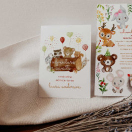 冒険がウッドランド生き物ベビーシャワーを待つ ポスター