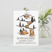 冒険がウッドランド素朴の赤ちゃんシャワーを始める 招待状 (スタンド正面)