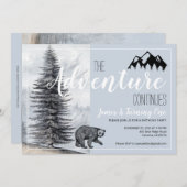 冒険がウッドランド・ベアの誕生日を続ける 招待状 (正面/裏面)