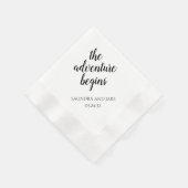 冒険がカスタムウェディングナプキンを始める 縁ありカクテルナプキン (角)