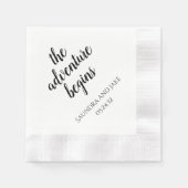 冒険がカスタムウェディングナプキンを始める 縁ありカクテルナプキン (正面)