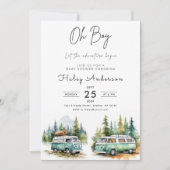 冒険がキャンパー・ボーイ・ベイビー・シャワーを始める 招待状 (正面)