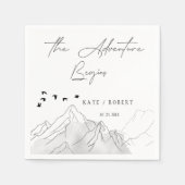 冒険がステンシ⎥ルエレガントの結婚始まり スタンダードカクテルナプキン (正面)