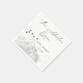 冒険がステンシ⎥ルエレガントの結婚始まり スタンダードカクテルナプキン (角)