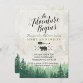 冒険がブライダルシャワーの招待状を開く 招待状 (正面/裏面)