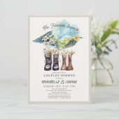 冒険がブーツのシャワーをハイキング開始 招待状 (スタンド正面)