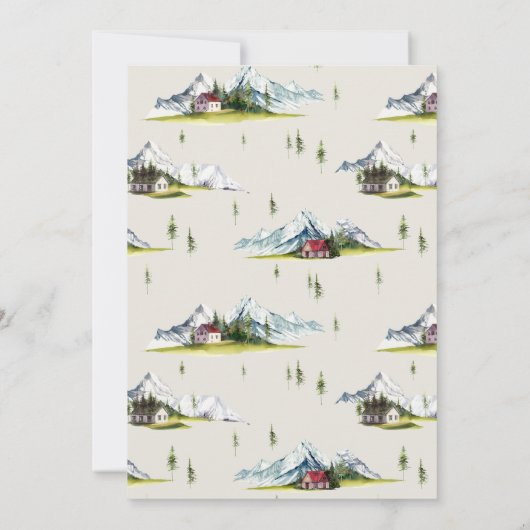 冒険がブーツのシャワーをハイキング開始 招待状 (裏面)