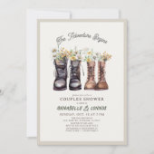 冒険がブーツのシャワーをハイキング開始 招待状 (正面)