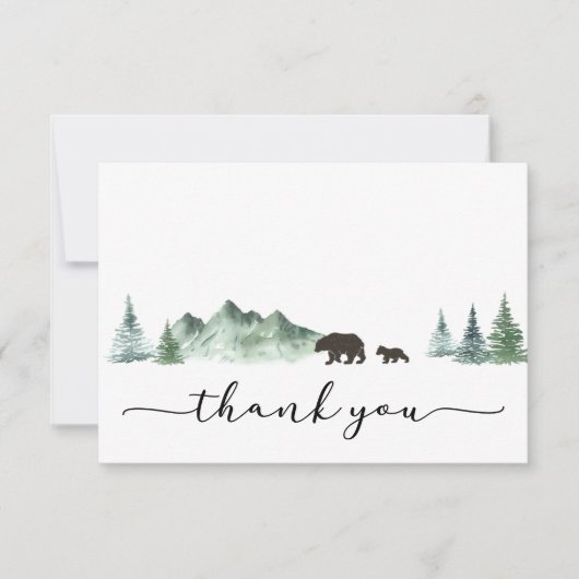 冒険がベビーシャワーを始める サンキューカード (正面)