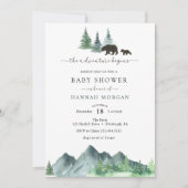 冒険がベビーシャワーを始める 招待状 (正面)