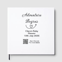 冒険がベビーシャワースキャンQRコードハートsiを開始 ゲストブック