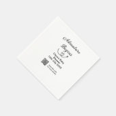 冒険がベビーシャワースキャンQRコードハートsiを開始 スタンダードカクテルナプキン (角)