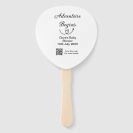 冒険がベビーシャワースキャンQRコードハートsiを開始 ハンドファン