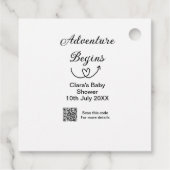 冒険がベビーシャワースキャンQRコードハートsiを開始 フェイバータグ (裏面)