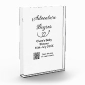 冒険がベビーシャワースキャンQRコードハートsiを開始 フォトブロック (左)