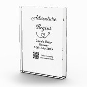 冒険がベビーシャワースキャンQRコードハートsiを開始 フォトブロック (右)