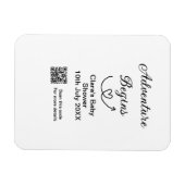 冒険がベビーシャワースキャンQRコードハートsiを開始 マグネット (横)