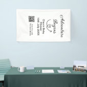 冒険がベビーシャワースキャンQRコードハートsiを開始 横断幕 (トレードショー)