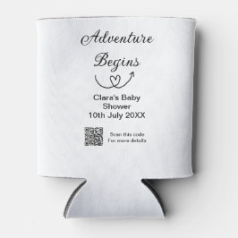 冒険がベビーシャワースキャンQRコードハートsiを開始 缶クーラー
