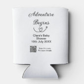 冒険がベビーシャワースキャンQRコードハートsiを開始 缶クーラー (裏面)