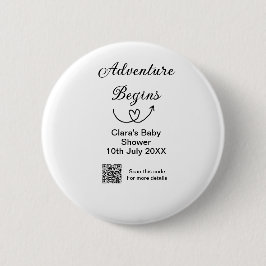 冒険がベビーシャワースキャンQRコードハートsiを開始 缶バッジ