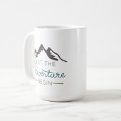 冒険がマグを始めるようにして下さい コーヒーマグカップ (正面左)