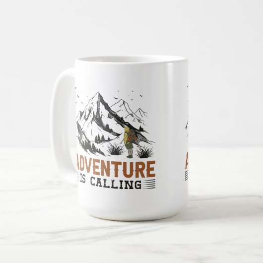 冒険がマグカップを呼んでいる コーヒーマグカップ (正面左)