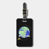 冒険が世界旅行の世界を始める ラゲッジタグ (正面縦)