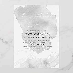 冒険が優雅な結婚式を始める 箔招待状