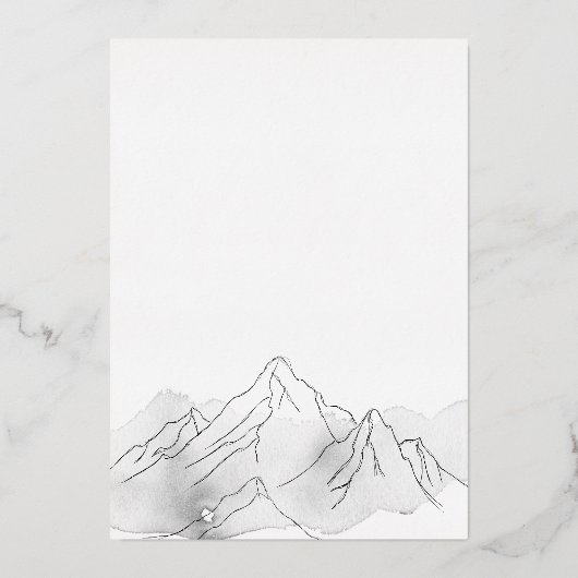 冒険が優雅な結婚式を始める 箔招待状 (裏面)