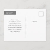 冒険が写真の結婚発表を始める 案内ポストカード (裏面)