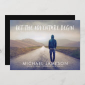 冒険が写真卒業パーティーを始める 招待状 (正面/裏面)