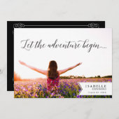 冒険が写真卒業パーティーを始める 招待状 (正面/裏面)