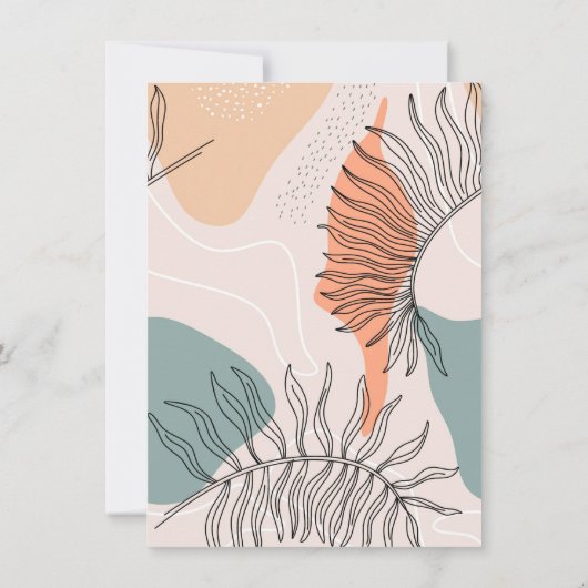 冒険が写真卒業モダンを始める 招待状 (裏面)