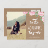 冒険が卒業する | 写真の日付を保存 ポストカード (正面/裏面)