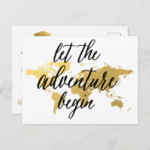 冒険が卒業はがきの世界地図を始めよう シーズンポストカード (正面/裏面)