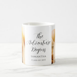 冒険が卒業パーソナライズされたする コーヒーマグカップ