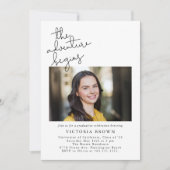 冒険が卒業パーティーの写真を始める 招待状 (正面)