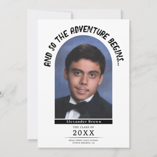 冒険が卒業発表に着手する 招待状 (正面)