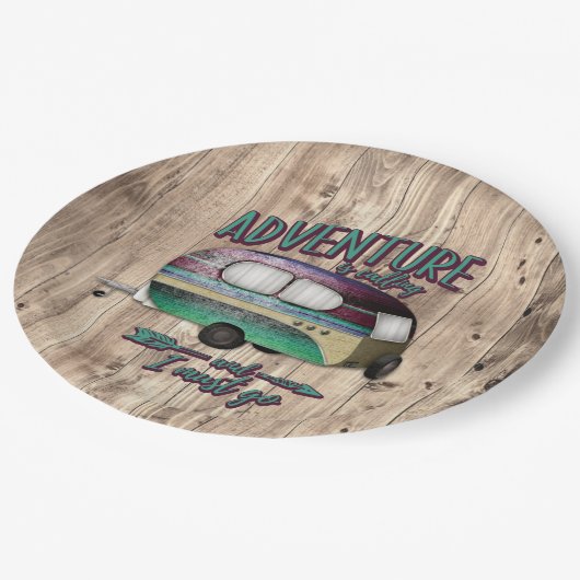 冒険が呼び出され、私はミントパープルカムに行かなければならない ペーパープレート (アングル)