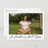 冒険が妊娠写真を撮り始めようとしている 案内ポストカード (正面/裏面)