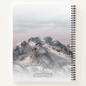 冒険が始まるように水の色カスタム文字 ノートブック (裏面)