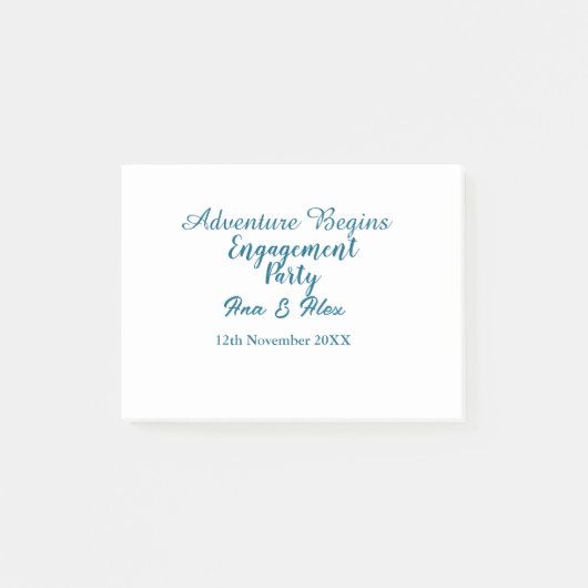 冒険が始まるエンゲージパーティーの名前だ ポストイット (正面)