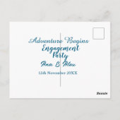 冒険が始まるエンゲージパーティー名前だ ポストカード (裏面)