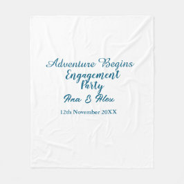 冒険が始まるエンゲージメントパーティー名です フリースブランケット