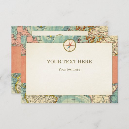 冒険が始まるカードのワールドマップの場所を挿入 エンクロージャーカード (正面/裏面)